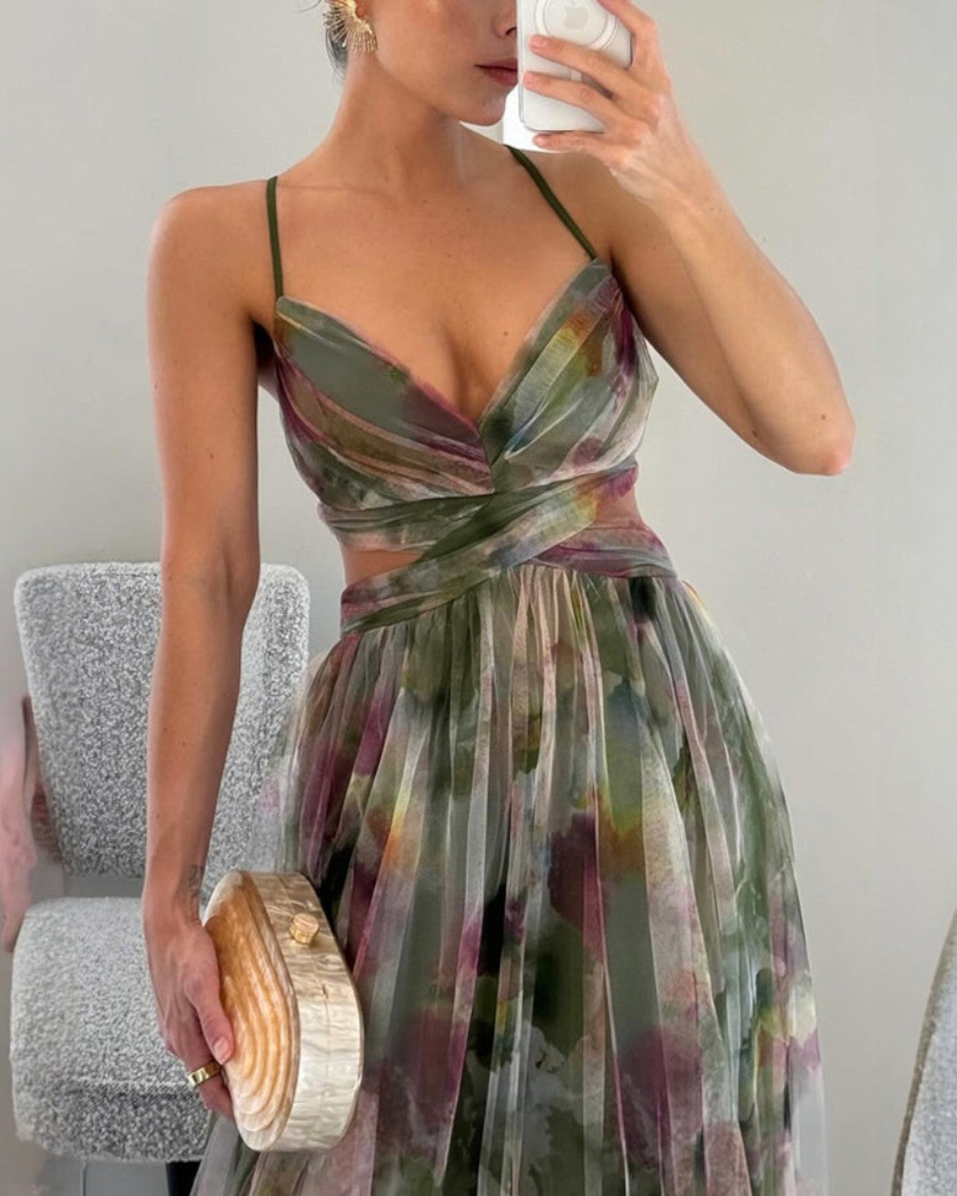 La Fiora™ | Abito Maxi Eleganza Floreale