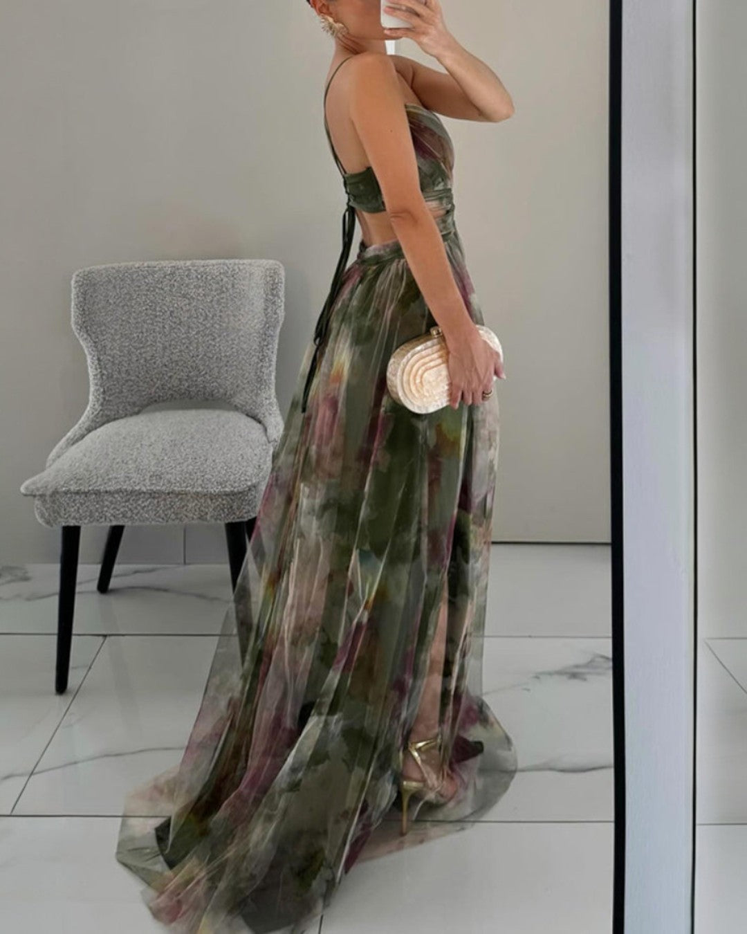 La Fiora™ | Abito Maxi Eleganza Floreale