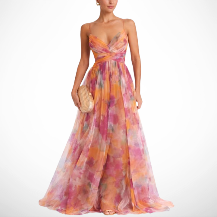 La Fiora™ | Abito Maxi Eleganza Floreale