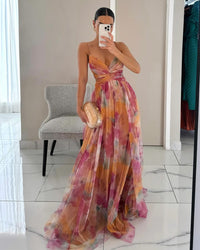 La Fiora™ | Abito Maxi Eleganza Floreale